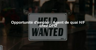 Opportunité d'emploi : Agent de quai H/F chez DPD