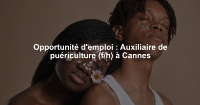 Opportunité d'emploi : Auxiliaire de puériculture (f/h) à Cannes