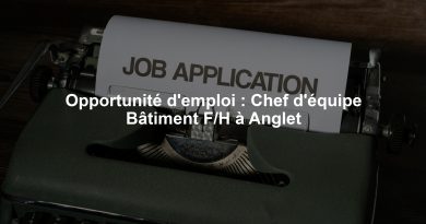 Opportunité d'emploi : Chef d'équipe Bâtiment F/H à Anglet