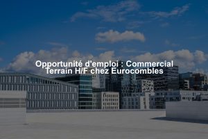 Opportunité d'emploi : Commercial Terrain H/F chez Eurocombles