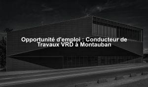 Opportunité d'emploi : Conducteur de Travaux VRD à Montauban