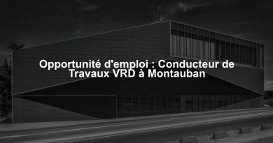 Opportunité d'emploi : Conducteur de Travaux VRD à Montauban