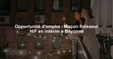 Opportunité d'emploi : Maçon finisseur H/F en intérim à Bayonne