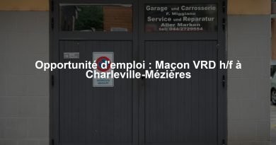Opportunité d'emploi : Maçon VRD h/f à Charleville-Mézières