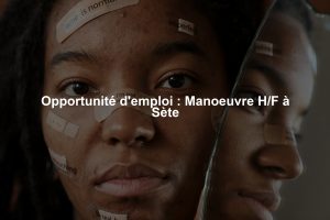 Opportunité d'emploi : Manoeuvre H/F à Sète