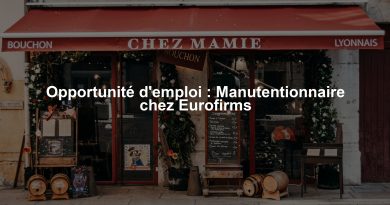 Opportunité d'emploi : Manutentionnaire chez Eurofirms