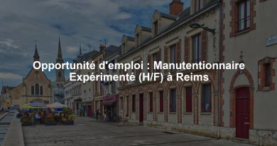 Opportunité d'emploi : Manutentionnaire Expérimenté (H/F) à Reims