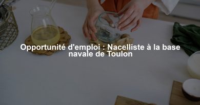 Opportunité d'emploi : Nacelliste à la base navale de Toulon