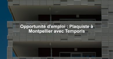 Opportunité d'emploi : Plaquiste à Montpellier avec Temporis