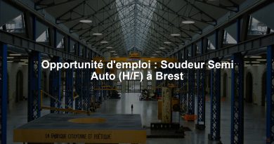 Opportunité d'emploi : Soudeur Semi Auto (H/F) à Brest