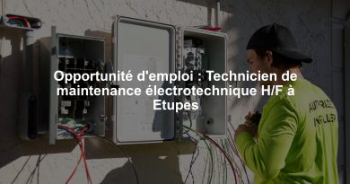 Opportunité d'emploi : Technicien de maintenance électrotechnique H/F à Etupes
