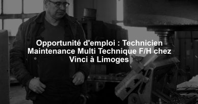 Opportunité d'emploi : Technicien Maintenance Multi Technique F/H chez Vinci à Limoges
