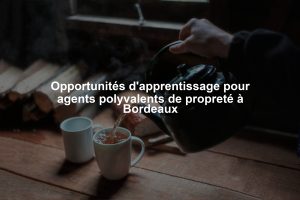 Opportunités d'apprentissage pour agents polyvalents de propreté à Bordeaux