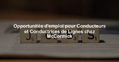 Opportunités d'emploi pour Conducteurs et Conductrices de Lignes chez McCormick
