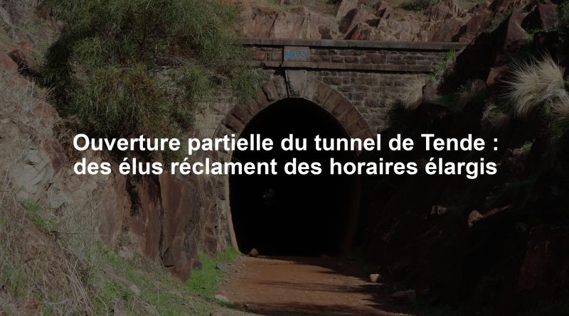 Ouverture partielle du tunnel de Tende : des élus réclament des horaires élargis