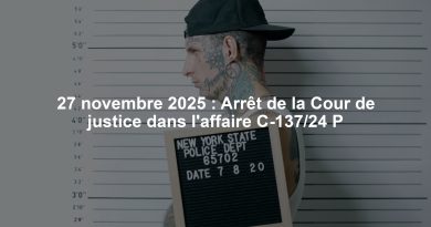 27 novembre 2025 : Arrêt de la Cour de justice dans l'affaire C-137/24 P