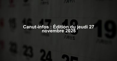 Canut-infos : Édition du jeudi 27 novembre 2025