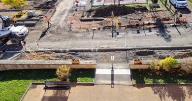 Réaménagement de la rue de la Mairie à Davayé : les travaux progressent.