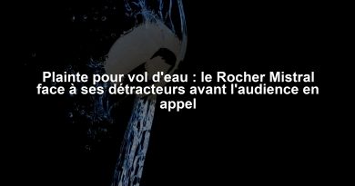 Plainte pour vol d'eau : le Rocher Mistral face à ses détracteurs avant l'audience en appel
