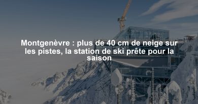Montgenèvre : plus de 40 cm de neige sur les pistes, la station de ski prête pour la saison
