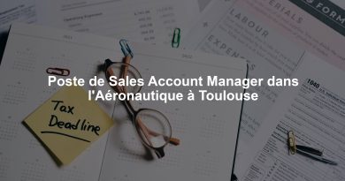 Poste de Sales Account Manager dans l'Aéronautique à Toulouse