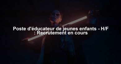 Poste d'éducateur de jeunes enfants - H/F : Recrutement en cours
