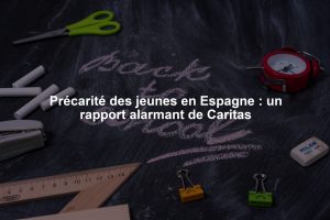 Précarité des jeunes en Espagne : un rapport alarmant de Caritas
