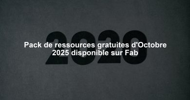 Pack de ressources gratuites d'Octobre 2025 disponible sur Fab