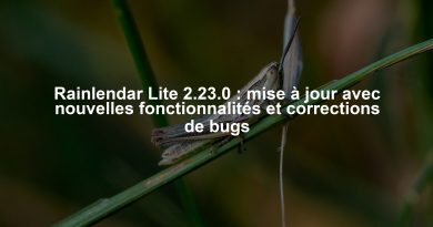 Rainlendar Lite 2.23.0 : mise à jour avec nouvelles fonctionnalités et corrections de bugs