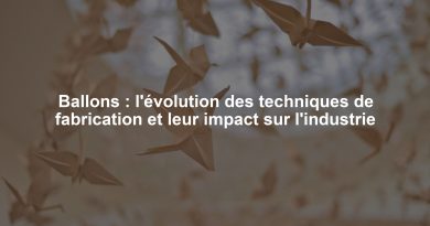 Ballons : l'évolution des techniques de fabrication et leur impact sur l'industrie
