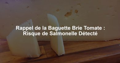 Rappel de la Baguette Brie Tomate : Risque de Salmonelle Détecté