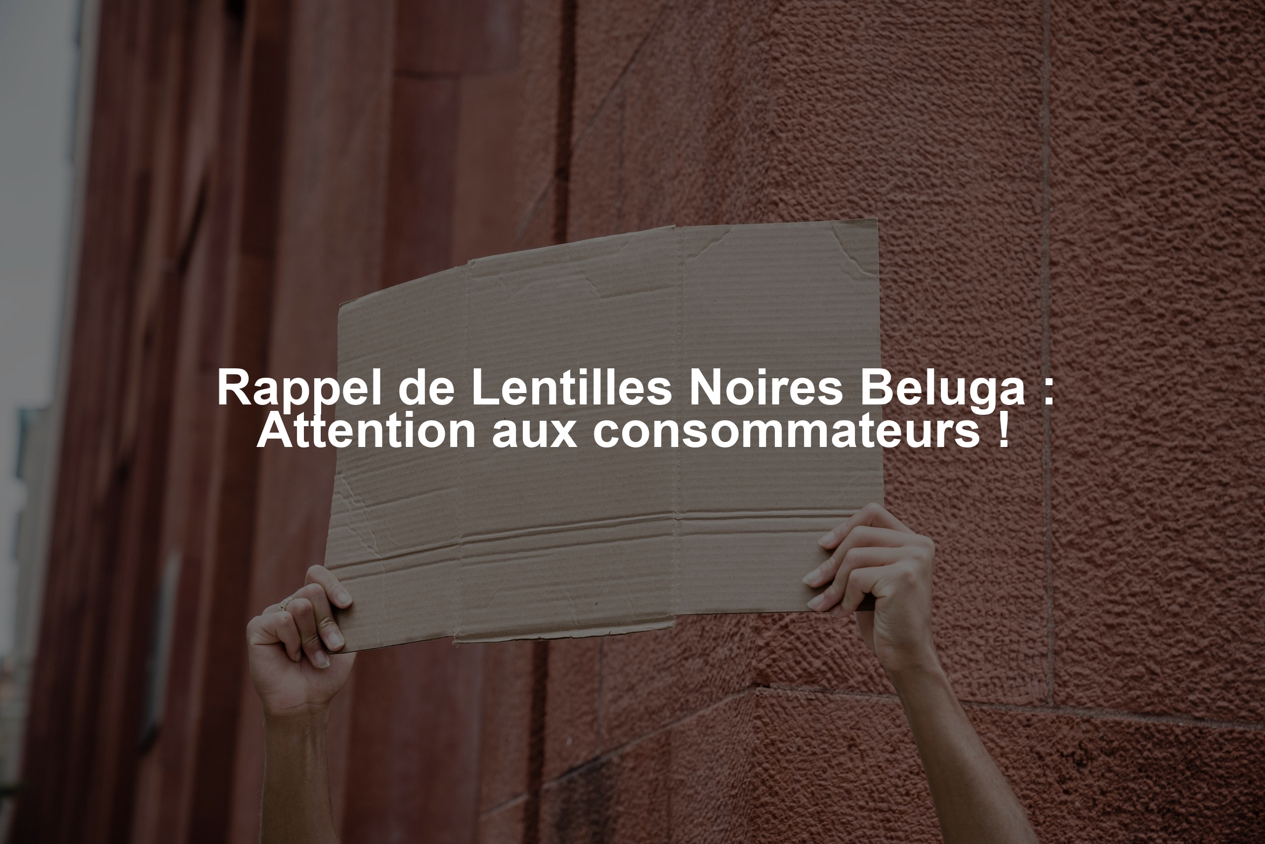 Rappel de Lentilles Noires Beluga : Attention aux consommateurs !