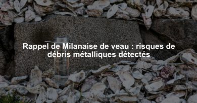 Rappel de Milanaise de veau : risques de débris métalliques détectés