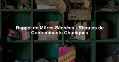 Rappel de Mûres Séchées : Risques de Contaminants Chimiques