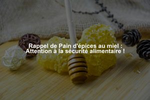 Rappel de Pain d'épices au miel : Attention à la sécurité alimentaire !