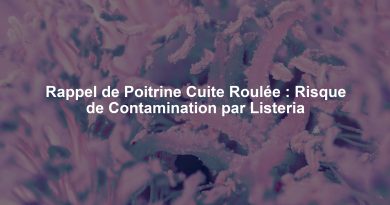 Rappel de Poitrine Cuite Roulée : Risque de Contamination par Listeria