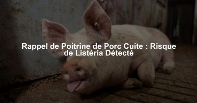 Rappel de Poitrine de Porc Cuite : Risque de Listéria Détecté