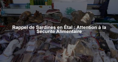 Rappel de Sardines en Étal : Attention à la Sécurité Alimentaire
