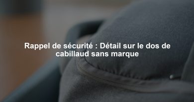 Rappel de sécurité : Détail sur le dos de cabillaud sans marque