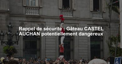 Rappel de sécurité : Gâteau CASTEL AUCHAN potentiellement dangereux
