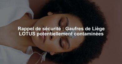 Rappel de sécurité : Gaufres de Liège LOTUS potentiellement contaminées