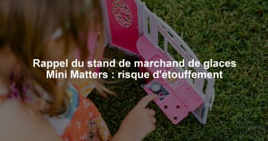 Rappel du stand de marchand de glaces Mini Matters : risque d'étouffement