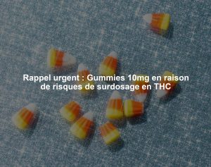 Rappel urgent : Gummies 10mg en raison de risques de surdosage en THC
