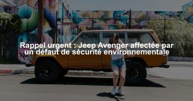 Rappel urgent : Jeep Avenger affectée par un défaut de sécurité environnementale