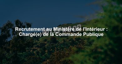 Recrutement au Ministère de l'Intérieur : Chargé(e) de la Commande Publique