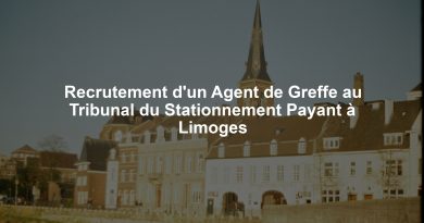 Recrutement d'un Agent de Greffe au Tribunal du Stationnement Payant à Limoges