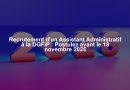 Recrutement d'un Assistant Administratif à la DGFiP : Postulez avant le 18 novembre 2025