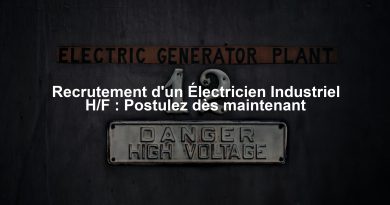 Recrutement d'un Électricien Industriel H/F : Postulez dès maintenant