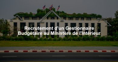 Recrutement d'un Gestionnaire Budgétaire au Ministère de l'Intérieur