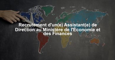 Recrutement d'un(e) Assistant(e) de Direction au Ministère de l'Économie et des Finances